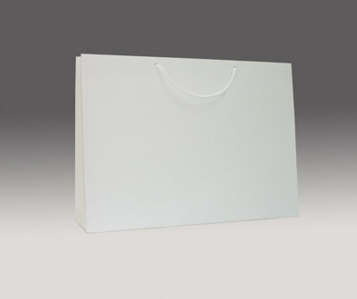 Biela matné tašky 34x45x12 cm