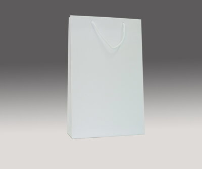 Biela taška - lesklé lamino 39x24x9 cm