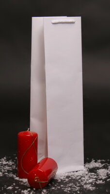 Biela taška - lesklé lamino 39x11x9 cm