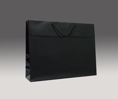 Čierna matná taška s manžetou 34x45x12 cm