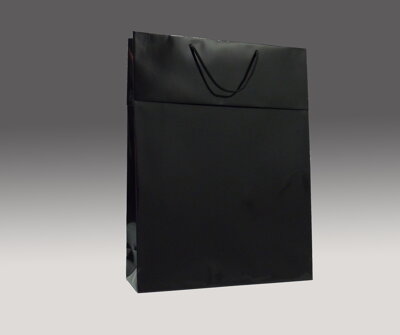 Čierna matná taška s manžetou 45x34x12 cm