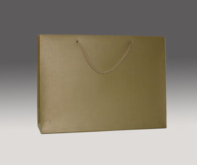 Zlatá matná taška 34x45x12 cm