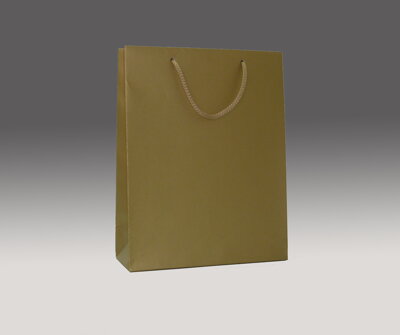 Zlatá matná taška 40x30x10 cm