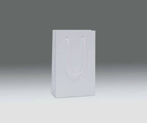 Biela taška - lesklé lamino 17x11x5 cm