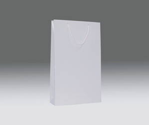 Biele tašky - lesklé lamino 26x16x7 cm