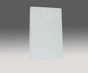 Biela taška - lesklé lamino 25x20x9 cm