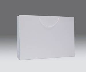 Biela taška - lesklé lamino 24x33x10 cm