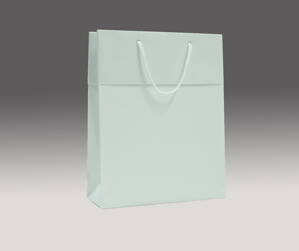 Biela matná taška s manžetou 30x24x9 cm