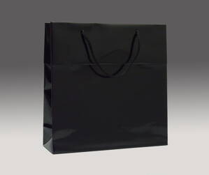 Čierna matná taška s manžetou 25x25x8 cm