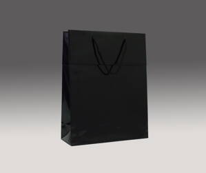 Čierna matná taška s manžetou 35x24x9 cm