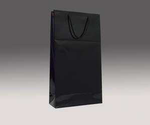 Čierna matná taška s manžetou 39x24x9 cm