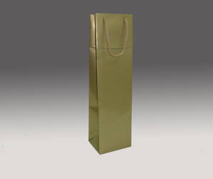 Zlatá matná taška s manžetou 39x11x9 cm
