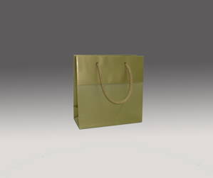 Zlatá matná taška s manžetou 16x16x7 cm