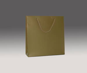 Zlatá matná taška 16x16x7 cm
