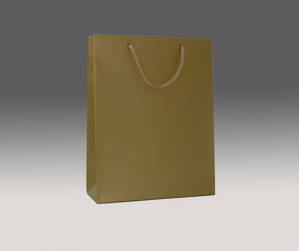 Zlatá matná taška 35x24x9 cm